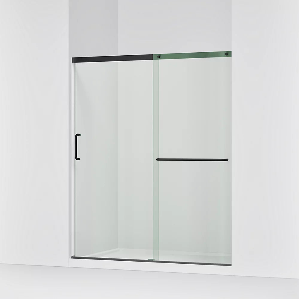 Kohler Elate® Sliding shower door (56.3" - 59.6" W x 70.5" H) with 1/4" (6mm) thick Crystal Clear glass in Matte Nickel