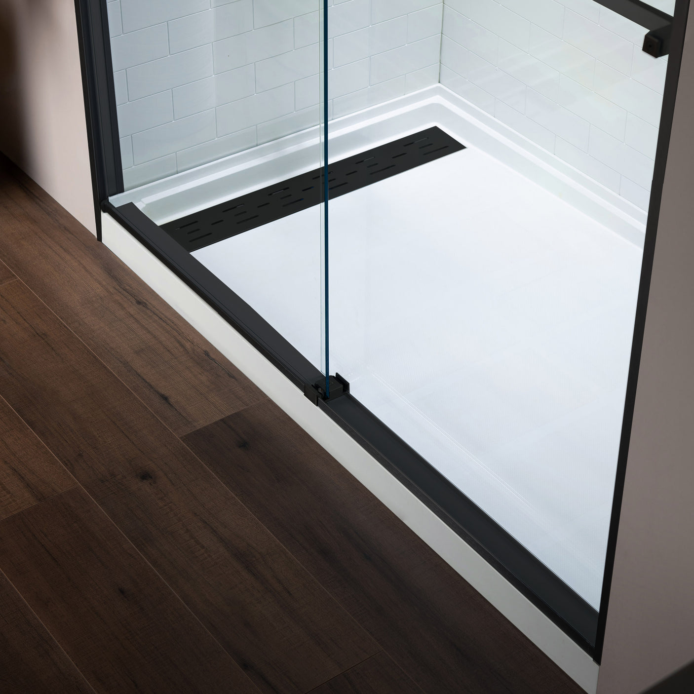 Woodbridge 2 Way Opening and Double Sliding (48"W x 76"H x 5/16") Frameless Tempered Glass Shower Door