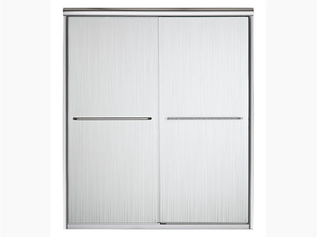 Sterling FINESSEโข Frameless sliding shower door (54.6" - 59.6" W x 69.4" H) in Matte Black