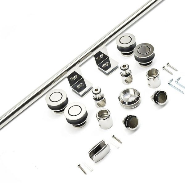 Woodbridge Frameless (60"W × 62"H) Clear Tempered Glass Shower Door