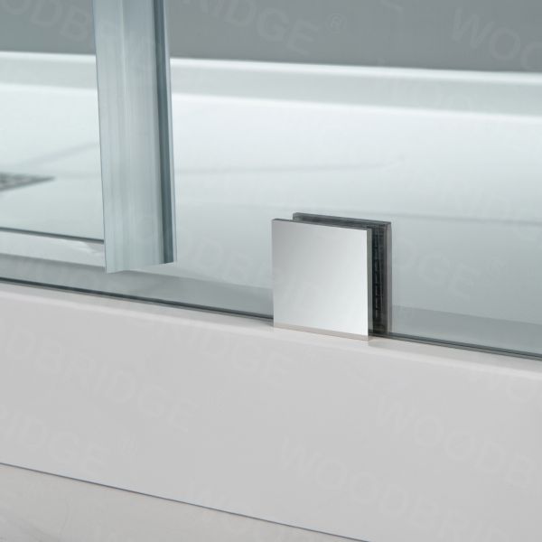Woodbridge Frameless (72"W × 76"H) Clear Tempered Glass Shower Door