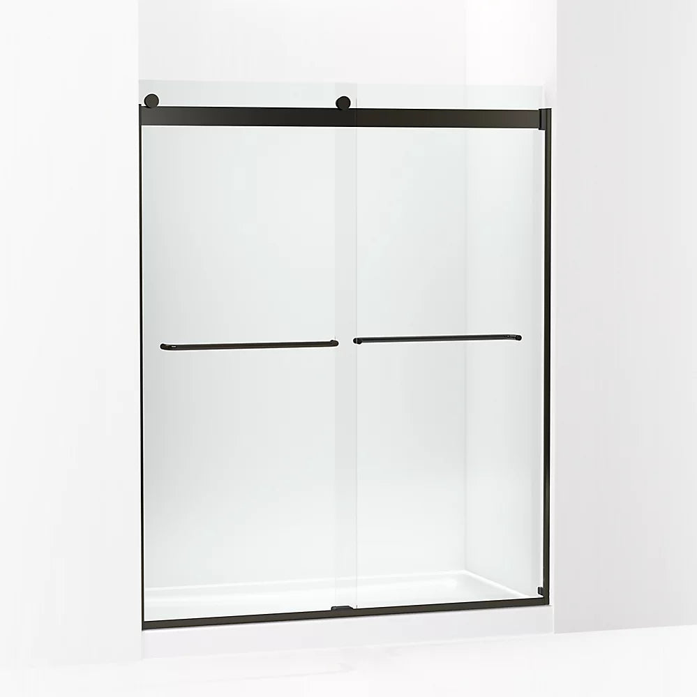Kohler Levity® Sliding Shower door (56.6" - 59.6" W x 74" H) with 1/4" (6mm) thick glass