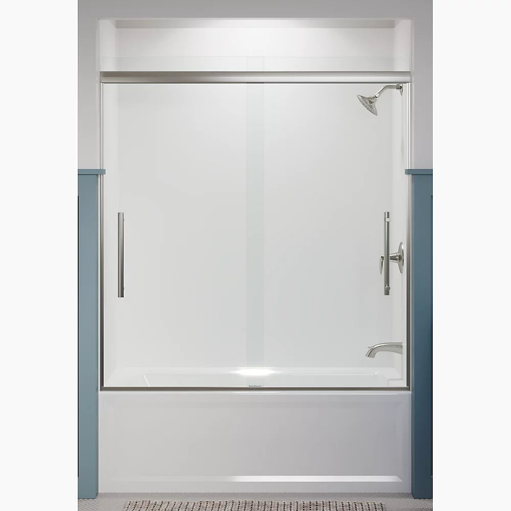 Kohler Pleat® Sliding Bath Door ( 54.6" - 59.6" W x 63.6" H)  with 5/16" (8mm) thick glass
