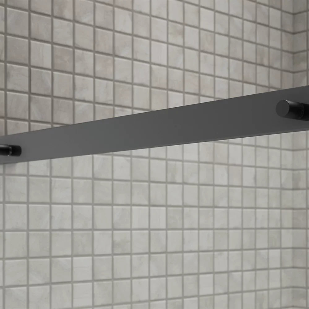 Kohler Elate® Sliding Bath door (56.3" - 59.6" W x 56.8" H) with heavy 5/16" (8mm) thick Crystal Clear glass with Privacy Band in Matte Nickel