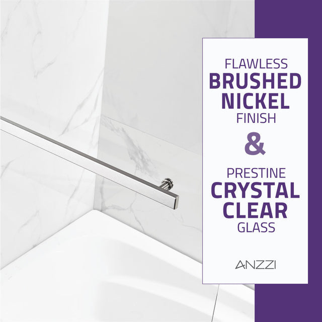 Anzzi Myth Series Frameless (28"W x 56"H) Tub Door