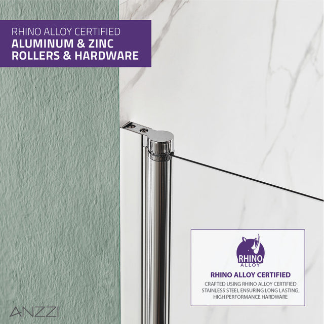 Anzzi Myth Series Frameless (28"W x 56"H) Tub Door