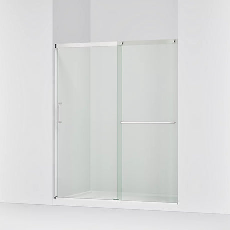 Kohler Elate® Sliding shower door (56.3" - 59.6" W x 70.5" H) with 1/4" (6mm) thick Crystal Clear glass in Matte Nickel
