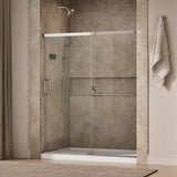 Kohler Elate® Sliding shower door (56.3" - 59.6" W x 70.5" H) with 1/4" (6mm) thick Crystal Clear glass in Matte Nickel