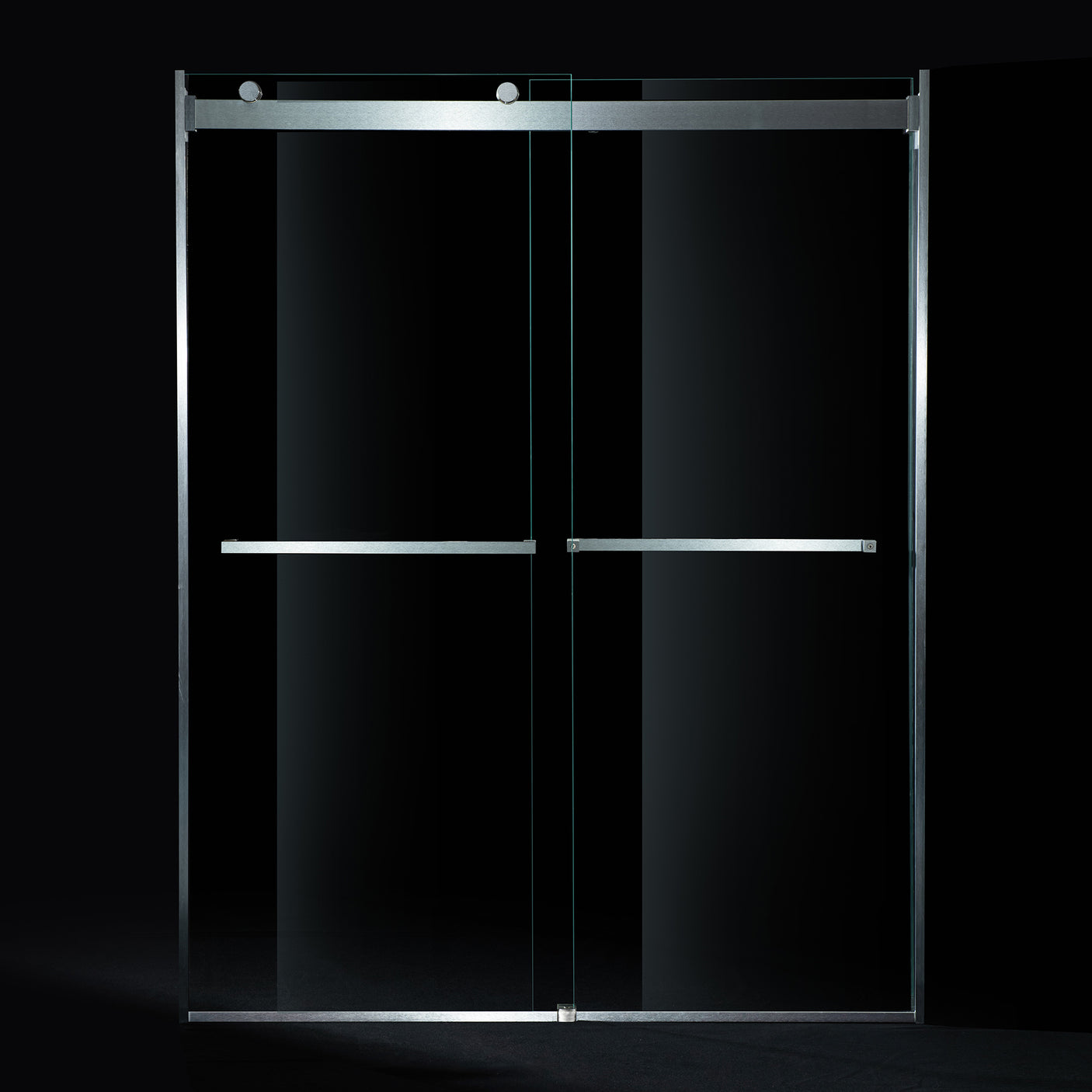 Woodbridge 2 Way Opening and Double Sliding (48"W x 76"H x 5/16") Frameless Tempered Glass Shower Door