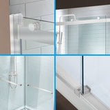 Woodbridge 2 Way Opening and Double Sliding (48"W x 76"H x 5/16") Frameless Tempered Glass Shower Door