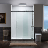 Woodbridge Frameless (60"W × 76"H) Clear Tempered Glass Shower Door with Soft Close System