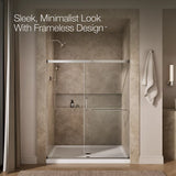Kohler Elate® Sliding shower door (56.3" - 59.6" W x 70.5" H) with 1/4" (6mm) thick Crystal Clear glass in Matte Nickel