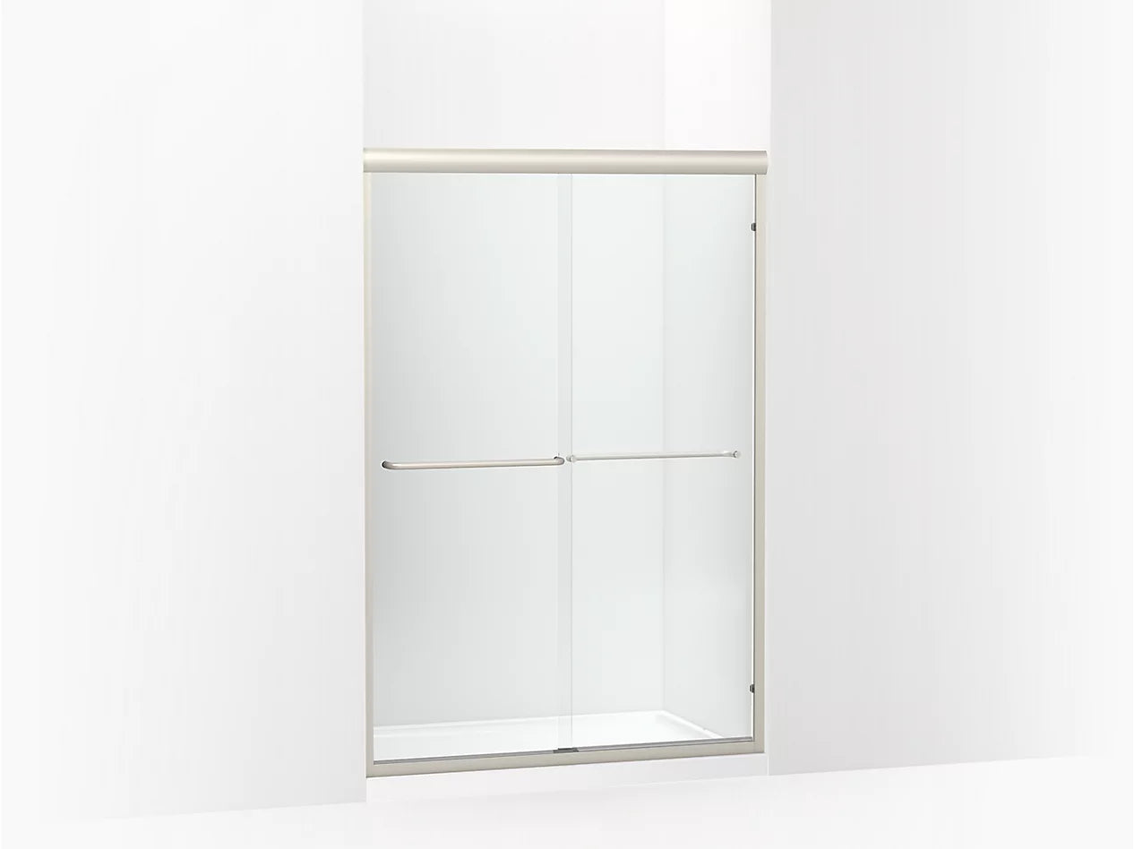 Sterling FINESSE™ Frameless sliding shower door (42.6" - 47.6" W x 69.8" H) in Nickel