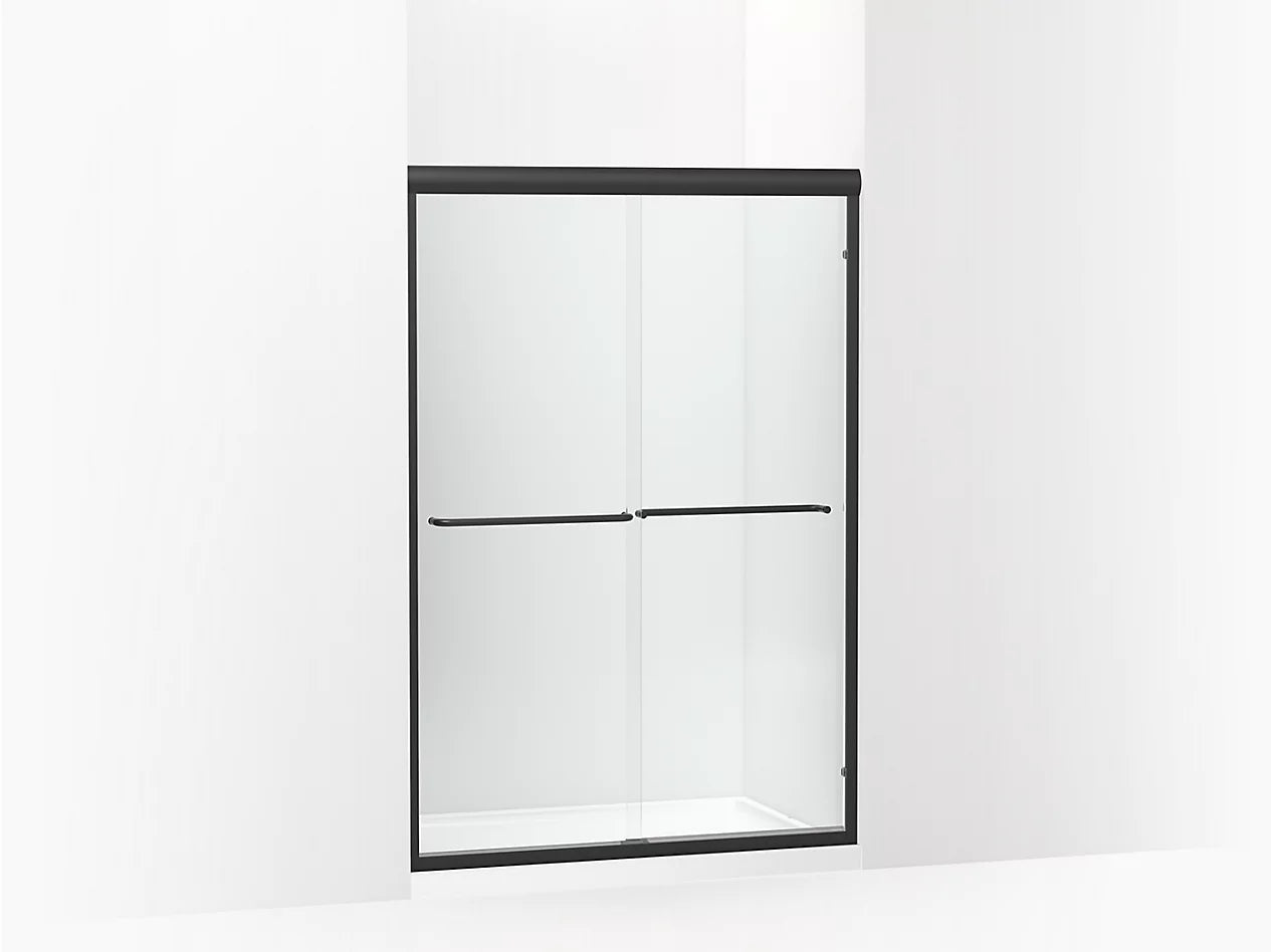 Sterling FINESSE™ Frameless sliding shower door (42.6" - 47.6" W x 69.8 H) in Matte Black