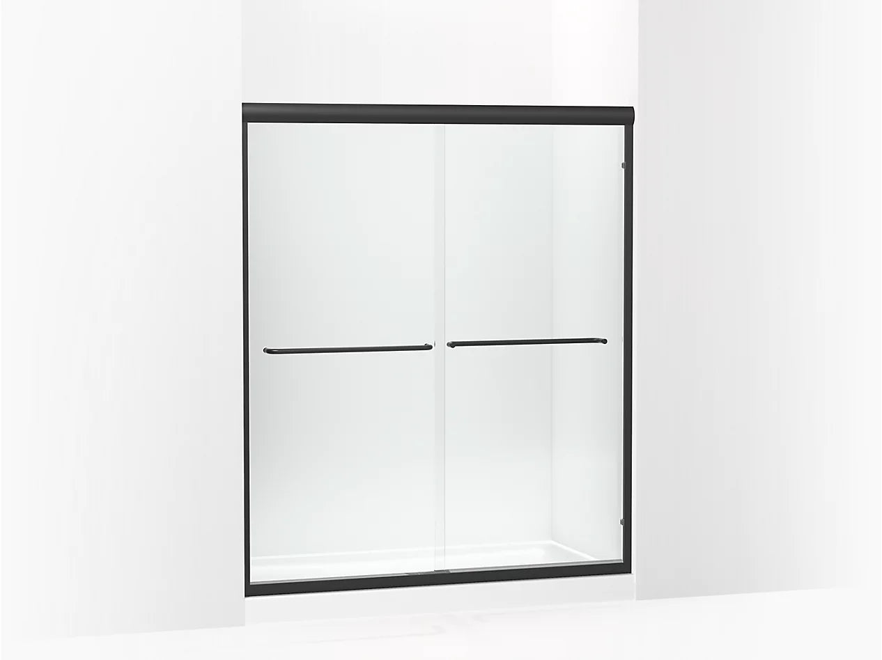 Sterling FINESSE™ Frameless sliding shower door (54.6" - 59.6" W x 69.4" H) in Matte Black