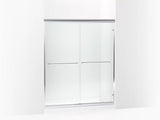 Sterling FINESSE™ Frameless sliding shower door (54.6" - 59.6" W x 69.8 H) in Silver