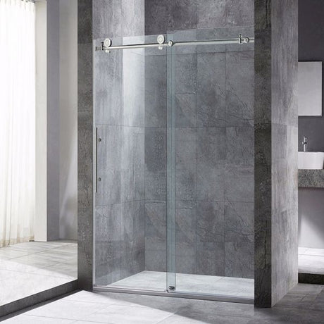 Woodbridge Frameless (44-48"W × 76"H) Clear Tempered Glass Shower Door