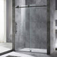 Woodbridge Frameless (60"W × 62"H) Clear Tempered Glass Shower Door - Matte Black Finish