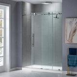 Woodbridge Frameless (60"W × 62"H) Clear Tempered Glass Shower Door - Chrome Finish