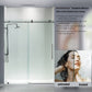 Woodbridge Frameless (60"W × 62"H) Clear Tempered Glass Shower Door - Chrome Finish