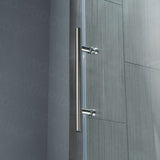 Woodbridge Frameless (60"W × 76"H) Clear Tempered Glass Shower Door with Soft Close System - Chrome Finish