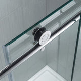 Woodbridge Frameless (60"W × 76"H) Clear Tempered Glass Shower Door with Soft Close System - Chrome Finish