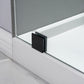 Woodbridge Frameless (60"W × 62"H) Clear Tempered Glass Shower Door - Matte Black Finish