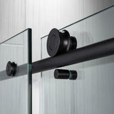 Woodbridge Frameless (60"W × 62"H) Clear Tempered Glass Shower Door - Matte Black Finish