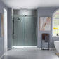 Woodbridge Frameless (60"W × 62"H) Clear Tempered Glass Shower Door - Brushed Nickel Finish