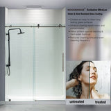 Woodbridge Frameless (60"W × 76"H) Clear Tempered Glass Shower Door with Soft Close System - Brushed Nickel Finish