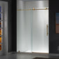 Woodbridge Frameless (60"W × 62"H) Clear Tempered Glass Shower Door - Brushed Gold Finish