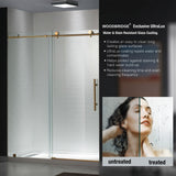 Woodbridge Frameless (44-48"W × 76"H) Clear Tempered Glass Shower Door