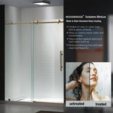 Woodbridge Frameless (60"W × 62"H) Clear Tempered Glass Shower Door