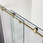 Woodbridge Frameless (60"W × 76"H) Clear Tempered Glass Shower Door - Brushed Gold Finish