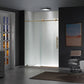 Woodbridge Frameless (44-48"W × 76"H) Clear Tempered Glass Shower Door - Brushed Gold Finish