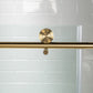 Woodbridge Frameless (60"W × 76"H) Clear Tempered Glass Shower Door - Brushed Gold Finish