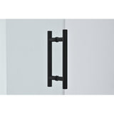 Vanity Art Frameless Single (60"W x 76"H) Sliding Shower Door - Matte Black/Soft Close