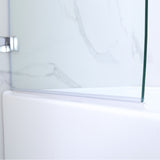 Woodbridge Frameless Hinged Bathtub 5/16 Tempered Panel (34"W x 58"H) Glass Shower Door