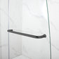 Woodbridge Frameless Hinged Bathtub 5/16 Tempered Panel (34"W x 58"H) Glass Shower Door - Matte Black Finish