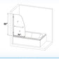 Woodbridge Frameless Hinged Bathtub 5/16 Tempered Panel (34"W x 58"H) Glass Shower Door - Matte Black Finish