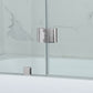 Woodbridge Frameless Hinged Bathtub 5/16 Tempered Panel (48"-3/8"W x 58"H) Glass Shower Door - Brushed Nickel Finish