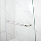 Woodbridge Frameless Hinged Bathtub 5/16 Tempered Panel (48"-3/8"W x 58"H) Glass Shower Door - Brushed Nickel Finish