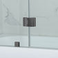 Woodbridge Frameless Hinged Bathtub 5/16 Tempered Panel (48"-3/8"W x 58"H) Glass Shower Door - Matte Black Finish