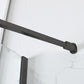 Woodbridge Frameless Hinged Bathtub 5/16 Tempered Panel (48"-3/8"W x 58"H) Glass Shower Door - Matte Black Finish