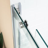 Woodbridge 2 Way Opening and Double Sliding (60"W x 62"H x 3/8"in) Frameless Bathtub Tempered Glass Shower Door