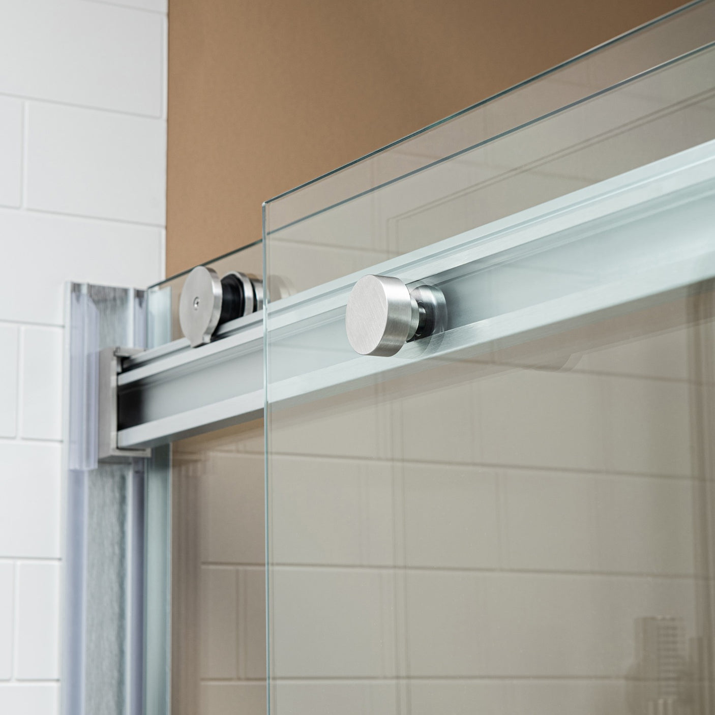 Woodbridge 2 Way Opening and Double Sliding (60"W x 62"H x 3/8"in) Frameless Bathtub Tempered Glass Shower Door