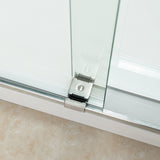 Woodbridge 2 Way Opening and Double Sliding (60"W x 62"H x 3/8"in) Frameless Bathtub Tempered Glass Shower Door