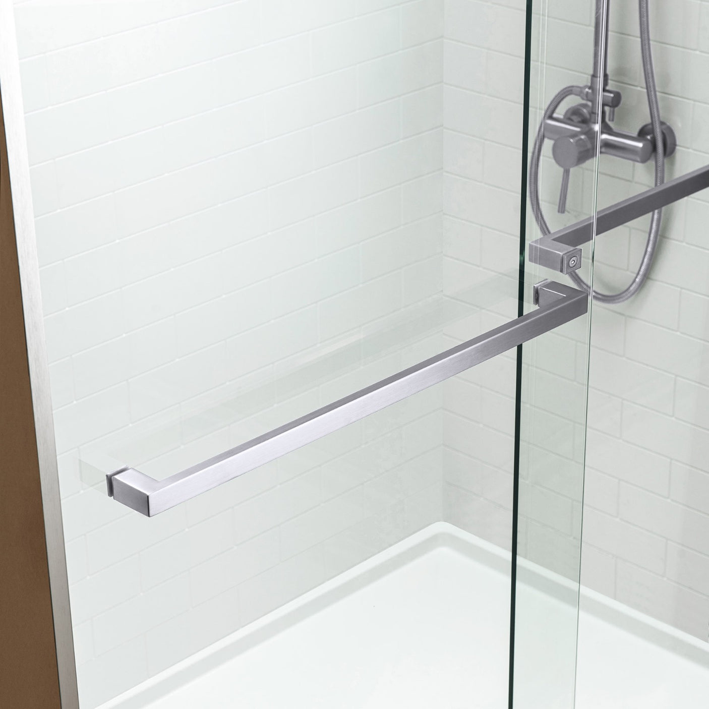 Woodbridge 2 Way Opening and Double Sliding (60"W x 62"H x 5/16") Frameless Bathtub Tempered Glass Shower Door - Chrome Finish