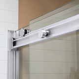 Woodbridge 2 Way Opening and Double Sliding (60"W x 62"H x 5/16") Frameless Bathtub Tempered Glass Shower Door - Chrome Finish