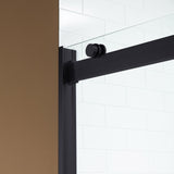 Woodbridge 2 Way Opening and Double Sliding (60"W x 62"H x 5/16") Frameless Bathtub Tempered Glass Shower Door - Matte Black Finish